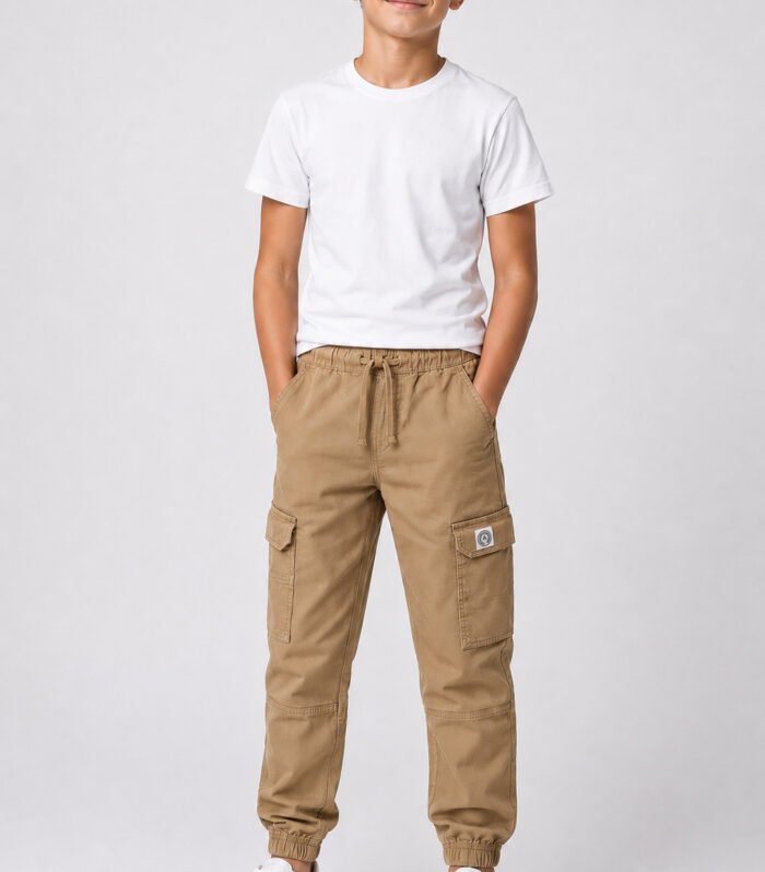 Camel Six Pockets Cargo For Kids