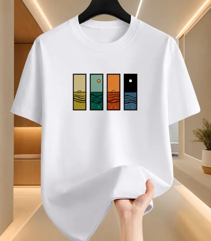 Ocean Horizon Printed T-Shirt for Men