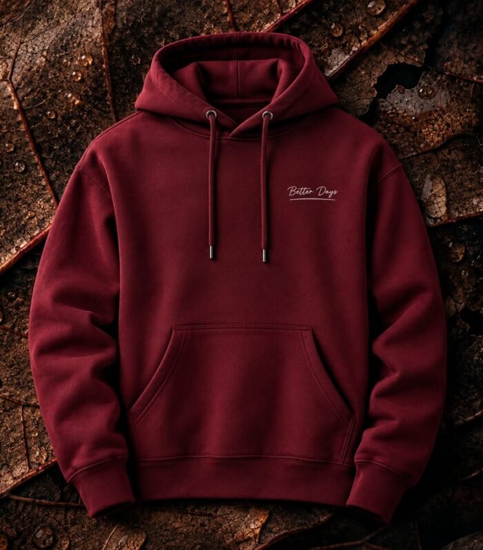 Premium Maroon Better Days Hoodie