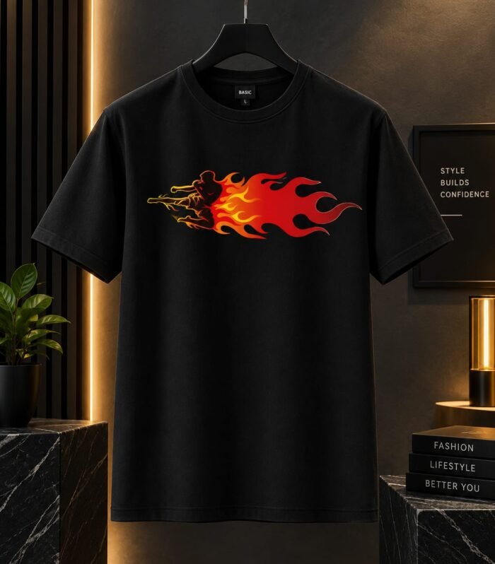 Flame Fighter Graphic T-Shirt